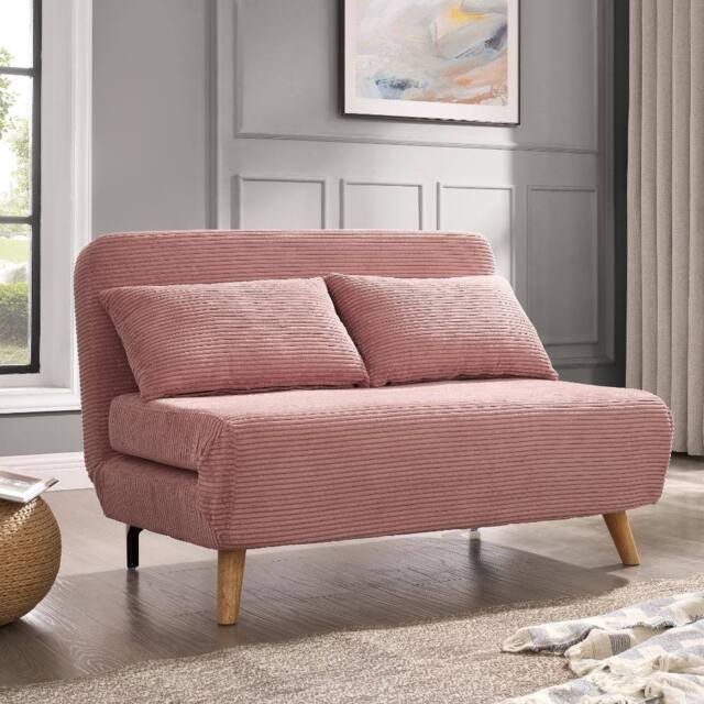 Home Detail Kellar Sofa Bed in Pink - Size: 2 Seater - image 1