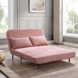 Home Detail Kellar Sofa Bed in Pink - Size: 2 Seater - thumbnail 2
