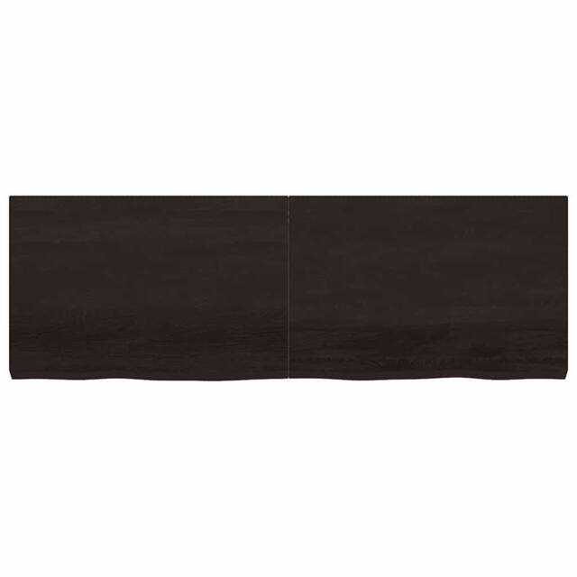 Berkfield Home Beautiful Wall Shelf Dark Grey 180x60x(2-6) cm Treated Solid Wood Oak - image 1