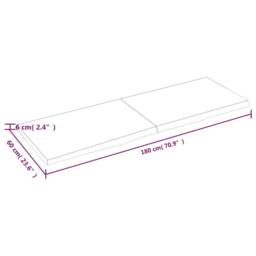 Berkfield Home Beautiful Wall Shelf Dark Grey 180x60x(2-6) cm Treated Solid Wood Oak - thumbnail 9