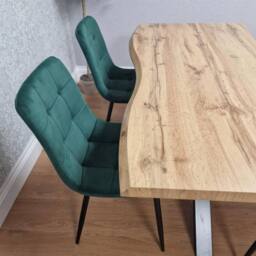 KOSY KOALA Modern Dining Table with 4 Green velvet tuffted Chairs - thumbnail 5