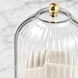 KORVIXA 3 Compartments Bathroom Toothbrush Holder Countertop Organizer Storage in White - Size: 180 cm width x 180 cm drop - thumbnail 5