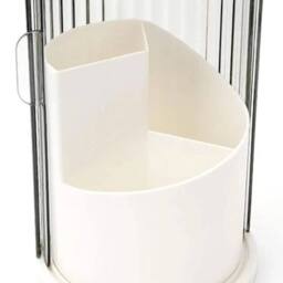 KORVIXA 3 Compartments Bathroom Toothbrush Holder Countertop Organizer Storage in White - Size: 180 cm width x 180 cm drop - thumbnail 1