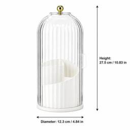 KORVIXA 3 Compartments Bathroom Toothbrush Holder Countertop Organizer Storage in White - Size: 180 cm width x 180 cm drop - thumbnail 2