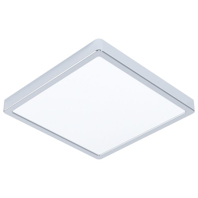 Loops Wall Flush Ceiling Light Colour Chrome Shade White Plastic Bulb LED 20W - image 1