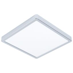 Loops Wall Flush Ceiling Light Colour Chrome Shade White Plastic Bulb LED 20W - thumbnail 1