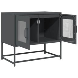 Berkfield Home TV Cabinet Anthracite 68x39x60.5 cm Cold-rolled Steel in Black - thumbnail 5