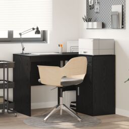Berkfield Home Corner Desk Black Oak 102x88x75 cm Engineered Wood - Size: 102 x 88 x 75 cm