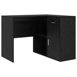 Berkfield Home Corner Desk Black Oak 102x88x75 cm Engineered Wood - Size: 102 x 88 x 75 cm - thumbnail 2