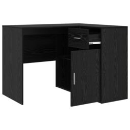 Berkfield Home Corner Desk Black Oak 102x88x75 cm Engineered Wood - Size: 102 x 88 x 75 cm - thumbnail 6