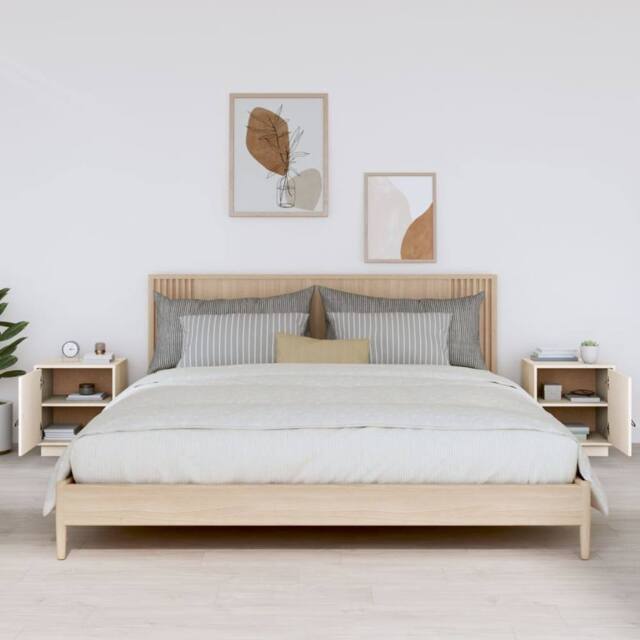 Berkfield Home Beautiful Bedside Cabinets 2 pcs White 40x34x45 cm Solid Wood Pine - Size: 40 x 34 x 45 cm - image 1