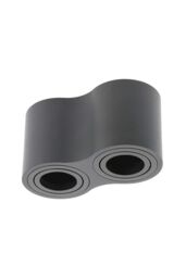 CGC Lighting 'Sasha' Black Twin Curved Ceiling Duo Down Spotlights - thumbnail 2