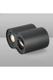 CGC Lighting 'Sasha' Black Twin Curved Ceiling Duo Down Spotlights - thumbnail 4