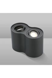 CGC Lighting 'Sasha' Black Twin Curved Ceiling Duo Down Spotlights - thumbnail 5