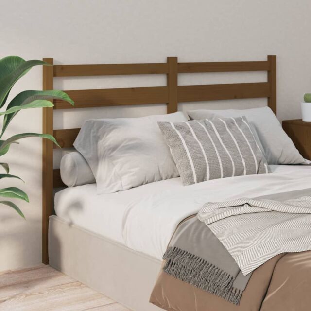Berkfield Home Bed Headboard Honey Brown 206x4x100 cm Solid Wood Pine - Size: 206 x 4 x 100 cm - image 1