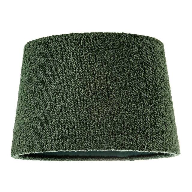Happy Homewares Elegant Rich Forest Green Tapered Lampshade in Boucle Lamb Wool Fabric in Dark Green - Size: 12 inches - image 1