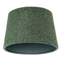 Happy Homewares Elegant Rich Forest Green Tapered Lampshade in Boucle Lamb Wool Fabric in Dark Green - Size: 12 inches - thumbnail 5