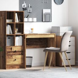 Berkfield Home Rustic Writing Desk Old Wood Finish Wood 80 x 40 x 76 cm in Brown