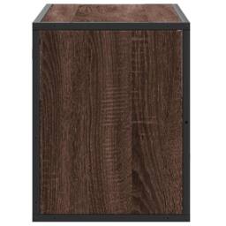Berkfield Home TV Cabinet Brown Oak 80x31x39.5 cm Engineered Wood & Metal - thumbnail 5
