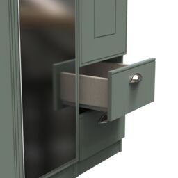Ready Assembled 2 U Albert Triple Mirror + Drawer Wardrobe (Ready Assembled) in Pale Green - thumbnail 7