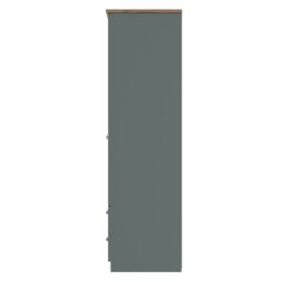 Ready Assembled 2 U Albert Triple Mirror + Drawer Wardrobe (Ready Assembled) in Pale Green - thumbnail 2