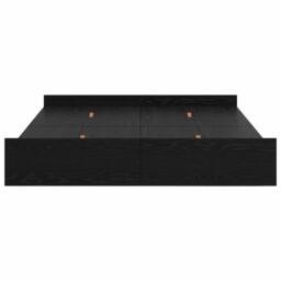 Berkfield Home Storage Bed Frame Black oak 140 x 190 cm Engineered wood - thumbnail 6