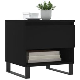 Berkfield Home Coffee Tables 2 pcs Black 50x46x50 cm Engineered Wood - Size: 50 x 46 x 50 cm - thumbnail 3