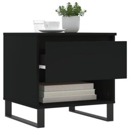Berkfield Home Coffee Tables 2 pcs Black 50x46x50 cm Engineered Wood - Size: 50 x 46 x 50 cm - thumbnail 4