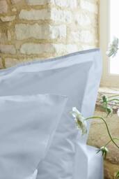 CHRISTY Pure Cotton Percale Oxford Pillowcase Pair in Pale Blue - thumbnail 3