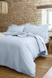 CHRISTY Pure Cotton Percale Oxford Pillowcase Pair in Pale Blue - thumbnail 4