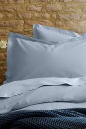 CHRISTY Pure Cotton Percale Oxford Pillowcase Pair in Pale Blue - thumbnail 2
