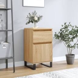 Berkfield Home Sideboard Sonoma Oak 40x35x70 cm Engineered Wood in Light Brown - Size: 40 x 35 x 70 cm - thumbnail 2