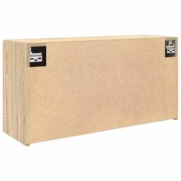 Berkfield Home Decorative Bathroom Wall Cabinet Sonoma Oak 80x25x40 cm Engineere in Light Brown - Size: 80 x 25 x 40 cm - thumbnail 8