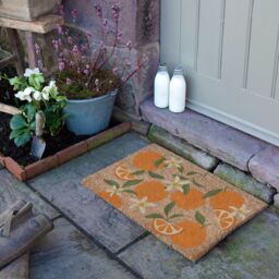 Artsy Mats Orange Pattern Coir Doormat (60 x 40cm) in Brown - Size: 40 cm x 60 cm - thumbnail 3