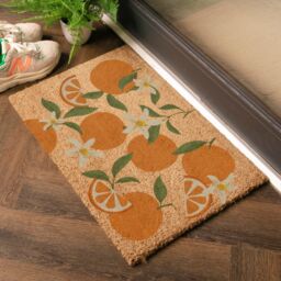 Artsy Mats Orange Pattern Coir Doormat (60 x 40cm) in Brown - Size: 40 cm x 60 cm - thumbnail 2