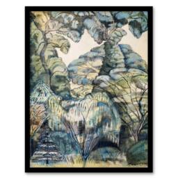 Artery8 Paul Nash Framed Wall Art Print Trees in Bird Garden Iver Heath - Size: A4 - thumbnail 1
