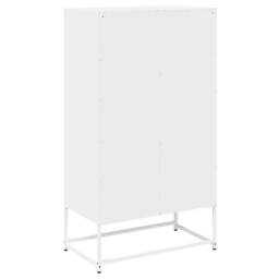 Berkfield Home Highboard White 68x39x123 cm Steel - Size: 68 x 39 x 123 cm - thumbnail 8