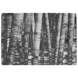 Benjamin Tate Design Black & White Bamboo Rug in Natural - Size: Large