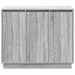 Berkfield Home Sideboard with LED - Grey Sonoma, 90x32x75 cm, Made of Engineered Wood - Size: 90 x 32 x 75 cm - thumbnail 8