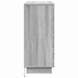 Berkfield Home Sideboard with LED - Grey Sonoma, 90x32x75 cm, Made of Engineered Wood - Size: 90 x 32 x 75 cm - thumbnail 9