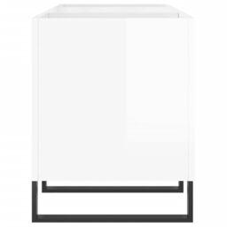 Berkfield Home Record Cabinet High Gloss White 121x38x48 cm Engineered Wood - Size: 121 x 38 x 48 cm - thumbnail 5