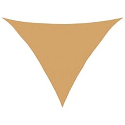 Berkfield Home Sunshade Sail 160 g/m¬≤ Triangular Sand 5x5x6 m HDPE in Brown - thumbnail 2