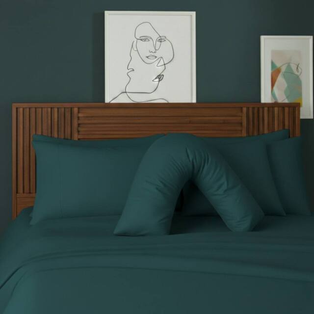 Snug City V Shape Pillowcase for Support Maternity Pillows Polycotton Easy Care in Teal - image 1