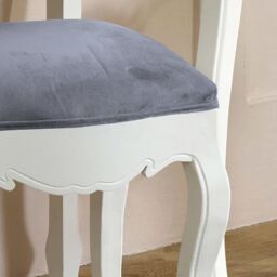 Melody Maison White Dressing Table Stool - Victoria Range - thumbnail 2
