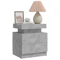 Berkfield Home Stylish Bedside Cabinet Concrete Grey 45x35x52 cm Engineered Wood - Size: 45 x 35 x 52 cm - thumbnail 1