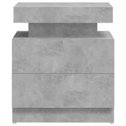 Berkfield Home Stylish Bedside Cabinet Concrete Grey 45x35x52 cm Engineered Wood - Size: 45 x 35 x 52 cm - thumbnail 4