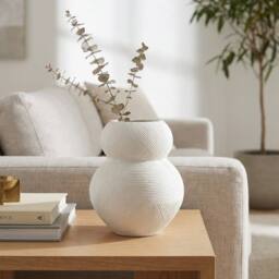 Garden Greatness Maison Alba Plump Blanc Vase in White - Size: 1 Pack - thumbnail 1