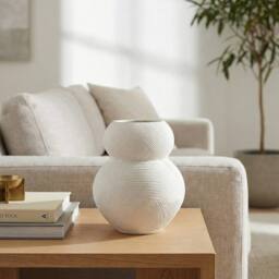 Garden Greatness Maison Alba Plump Blanc Vase in White - Size: 1 Pack - thumbnail 2