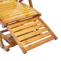 Living and Home Bamboo Rocking Chair Foldable Recliner in Natural - thumbnail 8