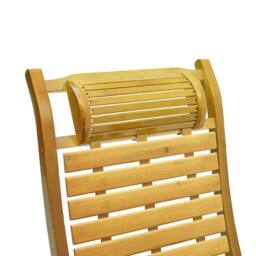 Living and Home Bamboo Rocking Chair Foldable Recliner in Natural - thumbnail 7